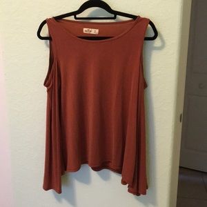 Hollister open shoulder blouse